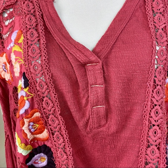 ✖️SOLD✖️•FREE PEOPLE• Serafina Embroidered Blouse - Picture 4 of 14